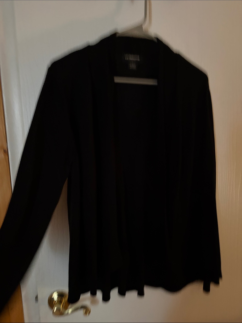 Liz Claiborne Black Open-Front Cardigan